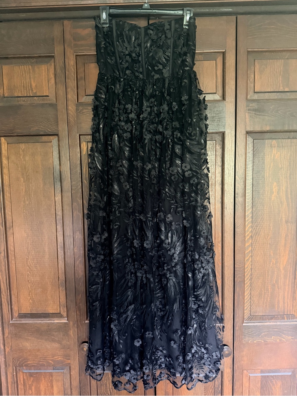 NWT Payal Jain X Anthropologie Strapless
3D Floral Beaded Lace Maxi Dress - Picture 5 of 7